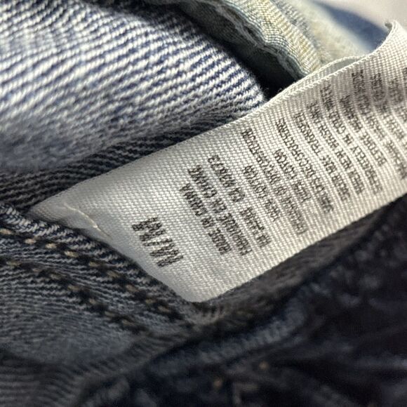 American Eagle Jean Jacket Denim Light Medium Wash Semi-Cropped Western M - Picture 14 of 15